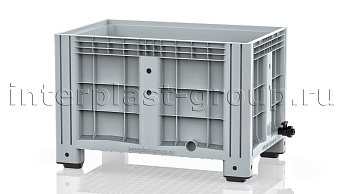 Контейнер iBox сплошной на ножках с краном серый в Кызыле