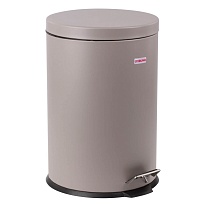 Ведро-контейнер для мусора (урна) с педалью LAIMA Classic, 20 л, серое, матовое, металл, со съемным внутренним ведром в Кызыле