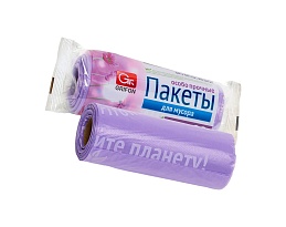Мешки для мусора 35 л, ароматизированные, сиреневые, в рулоне 20 шт., ПНД, 12 мкм, 560х530 мм, GRIFON Полевые Цветы, 100-034 в Кызыле