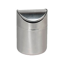 Урна для мусора 1,2 л настольная, с качающейся крышкой, нержавеющая сталь, матовая в Кызыле Урна для мусора 1,2 л настольная, с качающейся крышкой, нержавеющая сталь, матовая в Кызыле