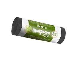 Мешки для мусора 30 л, черные, в рулоне 25 шт., ПНД, 7 мкм, 580х480 мм, SIBIRSKAYA, 101-003 S в Кызыле
