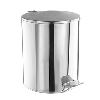 Ведро для мусора с педалью, усиленное, Титан, 15 л, нержавеющая сталь, хром в Кызыле