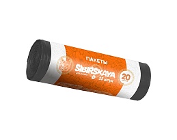Мешки для мусора 20 л, черные, в рулоне 25 шт., ПНД, 6 мкм, 420х450 мм, SIBIRSKAYA, 101-001 S в Кызыле