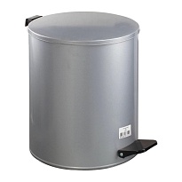 Ведро для мусора с педалью, усиленное, Титан, 15 л, серое, оцинкованная сталь в Кызыле