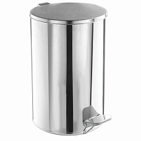 Ведро для мусора с педалью, усиленное, Титан, 20 л, кольцо под мешок, нержавеющая сталь, хром в Кызыле Ведро для мусора с педалью, усиленное, Титан, 20 л, кольцо под мешок, нержавеющая сталь, хром в Кызыле