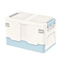 Ящик пластиковый складной белый, дно голубое, 370х240х240 мм в Кызыле Ящик пластиковый складной белый, дно голубое, 370х240х240 мм в Кызыле