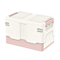 Ящик пластиковый складной белый, дно розовое, 370х240х240 мм в Кызыле Ящик пластиковый складной белый, дно розовое, 370х240х240 мм в Кызыле