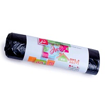 Мешки для мусора 60 л, черные, в рулоне 20 шт., ПНД, 7 мкм, 700х600 мм, Концепция Быта ЭкоДом, 601349 в Кызыле