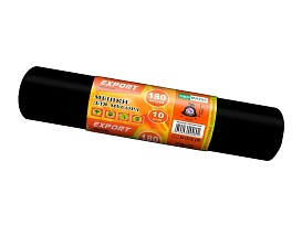 Мешки для мусора 180 л, ароматизированные, черные, в рулоне 10 шт., ПВД, 80 мкм, 1100х930 мм, EXPORT, exp18010142 в Кызыле