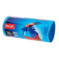 Мешки для мусора 35 л, с ушками, синие, в рулоне 30 шт., ПНД, 10,5 мкм, 640х500 мм, PACLAN Multitop, 600819 в Кызыле