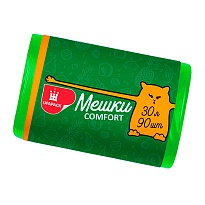 Мешки для мусора 30 л, зеленые, в рулоне 90 шт., ПНД, 6 мкм, 560х480 мм, Comfort, М4268 в Кызыле