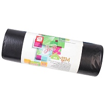 Мешки для мусора 220 л, черные, в рулоне 10 шт., ПВД, 29 мкм, 1100х830 мм, Концепция Быта ЭкоДом, 604924 в Кызыле