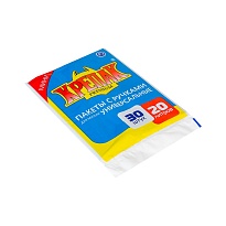 Мешки для мусора 20 л, с ручками, черные, в пачке 20 шт., ПНД, 10 мкм, 550х440 мм, Крепак, 4607075710023 в Кызыле